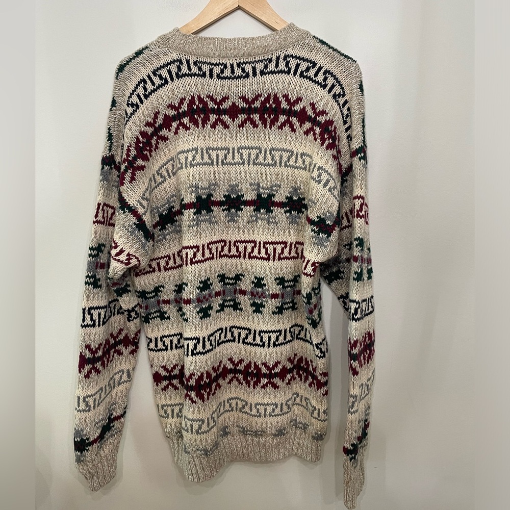 Vtg 90s Abercrombie & Fitch The Big Sweater Chunky Cotton Blend Pullover Men’s L - Picture 7 of 8